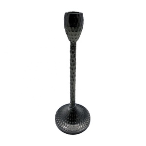 Bougeoir de décoration de mariage nickelé noir décoratif moderne bougeoir en métal pour décoration de mariage faite à la main - Product Image 1