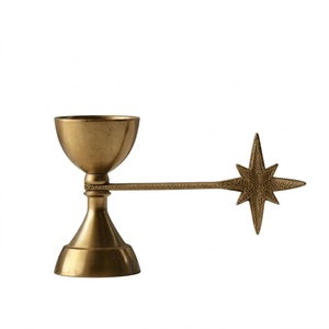 Soporte para Adornos de Cócteles de Latón Vintage con Asa de Cuerno de Ciervo y Herramienta de Medición, Proveedor Directo de la India - Product Image 6