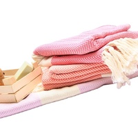 100% Cotton Striped Fouta Turkish Towels Set Eco-Friendly Quick-Dry Luxury Modern Design Custom Logo OEM Services Beach Use