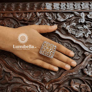 Zircon Inlay Eternity Band Ring-Casual Wave Love Shape - Product Image 1