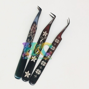 Top Deals Tweezers mink Custom Eyelash Extension Tweezers Stainless Steel Anti-Magnetic Strong Grip Hand Tested Custom Logo - Product Image 3