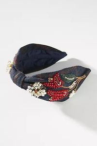 Bandeau brodé à la main avec perles, accessoire de mode élégant et raffiné - Product Image 5