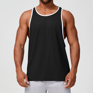 Débardeur de sport décontracté pour homme à séchage rapide, anti-boulochage, col en U, respirant, en tissu côtelé, pour tenue d'équipe - Product Image 6