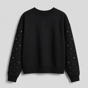 Sudadera de Invierno de Alta Calidad para Hombre, con Pedrería, de Forro Polar, Corte Regular, Manga Larga, Diseño Personalizado - Product Image 1
