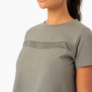 Camiseta de Mujer de Manga Corta, Tejido de Punto Transpirable, Cuello Redondo, Teñido con Hilo, Diseño Sostenible en el Interior - Product Image 2