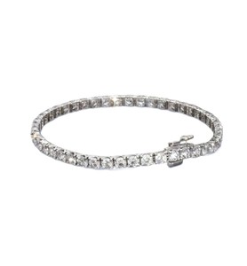 Elegant Round Brilliant Lab Grown Diamond Bracelet 10K 14K 18K <b>Solid</b> <b>Gold</b> Tennis Style Bracelet IGI Certified Fine Jewelry - Product Image 4