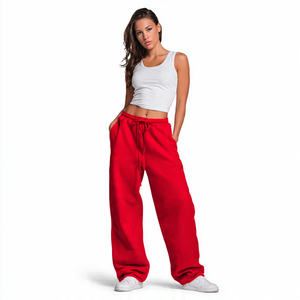 Pantalones de chándal holgados de forro polar grueso, sudaderas cortas oversize, pantalones de fitness para mujer, pijamas, chándales cortos para mujer - Product Image 2