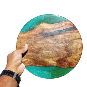 เขียงทำจากเรซินแกะสลักแบบสั่งทำขนาดใหญ่พิเศษเครื่องครัวดีไซน์ลายไม้ธรรมชาติตามต้องการ - Product Image 4