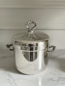 Seau à glace rond en acier inoxydable avec poignées en forme de hippocampe et couvercle en forme d'étoile de mer, design côtier, pour la maison, le bar ou les fêtes, dernière nouveauté - Product Image 2