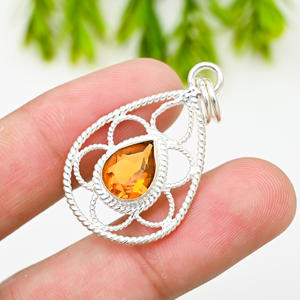 Collier de luxe en argent 925 avec citrine - Product Image 4