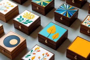 Caja de Joyería de Madera Pintada a Mano de Lujo, Caja de Almacenamiento Decorativa Vintage para Anillos, Pendientes y Accesorios, Ideal para Regalo - Product Image 5