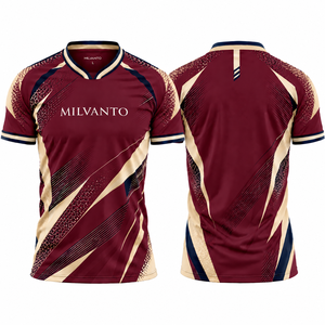 Uniforme de Fútbol Personalizado Color Borgoña para Hombre y Mujer, Camiseta de Fútbol Sublimada para Equipos, Jugadores y Clubes, Fabricante de Ropa Deportiva - Product Image 1