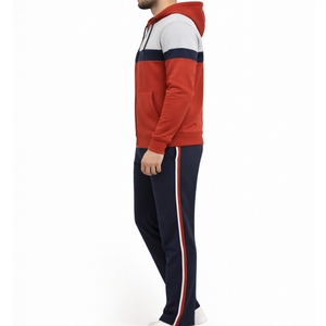 Ensemble de survêtement pour homme en molleton de coton respirant avec sweat à capuche zippé et pantalon de jogging, deux pièces, hiver, décontracté, streetwear, vente en gros - Product Image 4