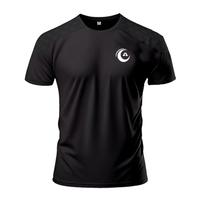 T-shirt de performance personnalisé imprimé en sérigraphie pour homme – T-shirt à grip en silicone – Nylon/Coton – Coupe ajustée – Col rond – Respirant – Athlétique – Printemps
