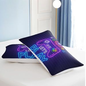 Parure de lit King Size pour garçons, motif manette de jeu vidéo, avec 2 taies d'oreiller, ensemble de literie jeux vidéo - Product Image 6