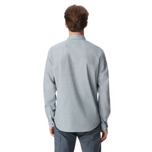 <b>Mens</b> Light <b>Blue</b> Long Sleeve Button Up <b>Shirt</b> Classic Collar Regular Fit Smart Casual Office Wear Premium Woven Fabric Custom - Product Image 3