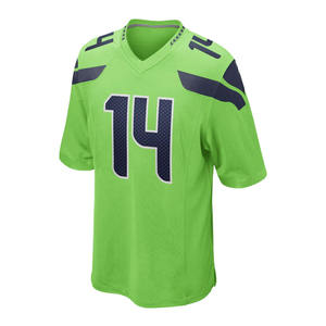 Maillots de football américain sublimés personnalisés pour hommes, t-shirts courts, numéros personnalisés, graphiques en strass, t-shirts pour hommes à col en V. - Product Image 6