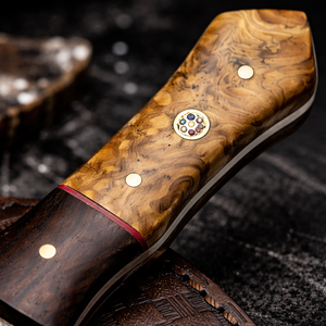 Couteau à huîtres SAZ ENTERPRISES, manche en bois, fait main, outil pour fruits de mer, écologique, compatible lave-vaisselle, haute qualité - Product Image 4