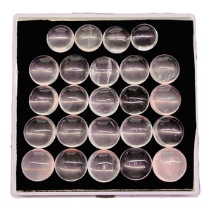 Cabochon rond en quartz rose naturel 13mm 16mm, pierres de quartz rose en vrac, prix de gros pour la fabrication de bijoux - Product Image 4