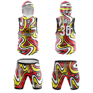 Maillots de football 7V7 pour hommes adultes, imprimés numériquement, personnalisables, avec shorts de compression extensibles, grandes tailles, séchage rapide et respirants - Product Image 3