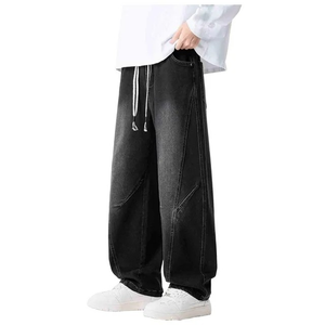 Jeans baggy pour homme avec logo personnalisé OEM, coupe large, style skater, hip hop, skateboard, jeans décontractés, pantalon en denim ample, streetwear Y2k - Product Image 4