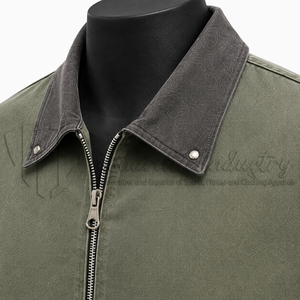 Camisa Personalizada para Hombre con Cierre de Cremallera, Manga Corta, Holgada, Informal, Transpirable, Ecológica, 100% Algodón Orgánico, Tela Twill - Product Image 6