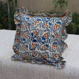 2026 Pink Cotton Cushion Cover with Piping Hand <b>Block</b> Printed 100% Cotton Throw Pillow for Sofa <b>Bed</b> & Home - Product Image 3