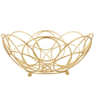 Premium Decorative Metal Fruit Basket With Contemporary Design For Elegant Kitchen And Dining Spaces - Product Image 1