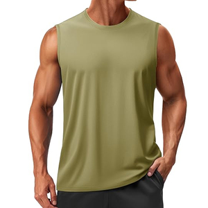 Débardeur décontracté sans manches pour hommes, respirant, en Spandex/Coton lavé, 275 GSM, pour la musculation et l'entraînement en salle de sport, vente en gros, direct usine - Product Image 1