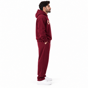 Conjunto de Sudadera con Capucha y Pantalones Deportivos para Hombre, Marca MANGOES FASHION, de Algodón y Felpa, Color Sólido, Estilo Casual, para Invierno, Ropa Deportiva, para Gimnasio y para Estar en Casa - Product Image 4