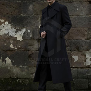 Fashion Winter Wool Overcoat for Men Modern Regular Breathable <b>Fur</b> <b>Trim</b> Warm Fabric Bulk Supply - Product Image 5