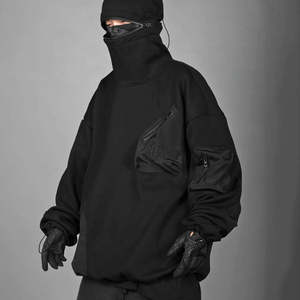 Sudadera con Capucha Personalizada al por Mayor de Alta Calidad con Logotipo Gráfico, Sudadera de Algodón Grueso, Estilo Oversize, Lavado Ácido, Sudadera Ninja para Hombre - Product Image 4