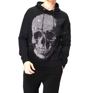 Made In Best Material Men Rhinestones Basics <b>Hoodies</b> <b>Lightweight</b> Customized Men Rhinestones <b>Hoodies</b> In Good Quality - Product Image 5