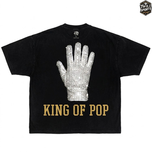 Camiseta Deportiva Negra Extra Grande para Hombre con Estampado de Michael Jackson, Manga Corta, Cuello Redondo, Estilo Urbano, Jersey de Algodón - Product Image 4