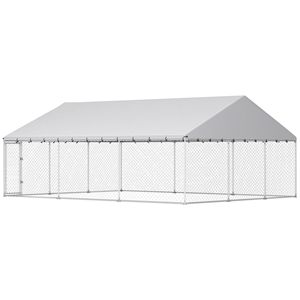 Cuccia per cani di grandi dimensioni 20FT X 15FT X 8FT, resistente e impermeabile, con catena a maglie e 2 chiusure di sicurezza, ideale per esterni e giardini. - Product Image 1