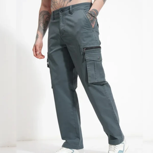 Pantalones Cargo para Hombre, Modernos, de Peso Medio, Corte Ajustado y Relajado, Cómodos, Casuales, Mezcla de Algodón y Lona, Ecológicos e Impermeables - Product Image 2