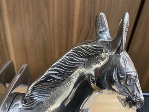 Modern design Decorative Horse Design Metal Bookend <b>Set</b> Modern Animal Sculpture Book Holder <b>Desk</b> Organizer Custom Size Finish - Product Image 6