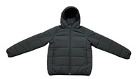 Veste d'hiver pour homme en coton et duvet 65% avec capuche, col montant, décoration en cristal, taille personnalisée, tissée et embossée, tendance