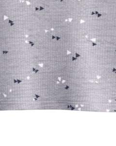 Top Corto Personalizado Gris Acanalado de Cuello Alto Sin Mangas con Estampado de Mini Triángulos para Mujer, Ajustado, Elástico, Casual y a la Moda - Product Image 5