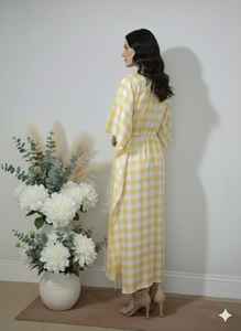 Robe caftan longue en coton pour femmes grandes tailles, caftan pour toutes les saisons - été, hiver, automne, printemps, fabriquée en tissu de mousseline - Product Image 3