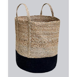 Panier artisanal durable au design élégant – Organisateur en jute naturel pour étagères, armoires et présentoirs de table - Product Image 2