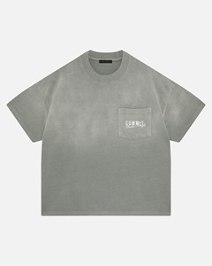 T-shirt délavé effet soleil pour homme 100% coton vintage coupe oversize streetwear décontracté logo personnalisé respirant haute qualité OEM - Product Image 3
