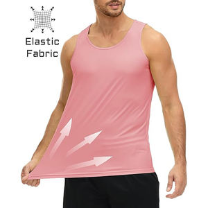 Camiseta sin mangas para hombre con corte extendido y abertura profunda, de mezcla de algodón y poliéster, ajuste relajado y holgado, ideal para gimnasio. - Product Image 4