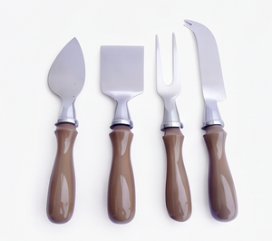<b>Cheese</b> <b>Knife</b> <b>Set</b> Stainless Steel Blades Wood Handles Durable <b>Cheese</b> Tools 3 Piece <b>Set</b> For Kitchenware Use And Hotel Use - Product Image 3