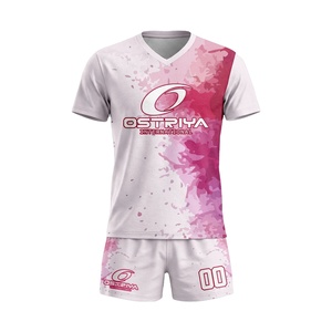 New Arrival Best High Quality Heat-Transfer Breathable Quick Dry V-neck Unisex Soccer Uniform 100% Polyester Short Sleeve Solid - Product Image 1