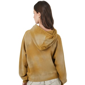 Nuevo Diseño, Sudadera con Capucha para Mujer, Estilo Acid Wash, Invierno, Superventas, Nueva Llegada, Bolsillos con Cordón, Estilo Urbano Ecológico - Product Image 4