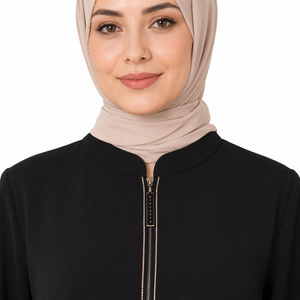 Abaya Istanbul Grace, Elegancia de Medianoche, Abaya Turca, Abaya Otomana de Lujo, Abaya Negra Sultanah, Abaya Negra Premium Zariya - Product Image 5