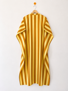 Cotton Bohemian Indian Striped Floor-Length Kaftan Maxi <b>Dress</b> Breathable A-Line Women's <b>Abaya</b> Dubai Style - Product Image 2