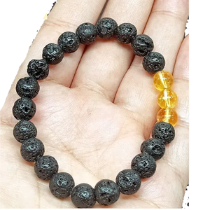 High quality Lava citrine Crystal Gemstone Bead Bracelet Fashion Charm Jewelry for Men Women for Energy Meditation Gift - Product Image 6