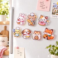 Aimants en acrylique personnalisés et mignons : Créez vos propres aimants de réfrigérateur en acrylique transparent de style anime.
